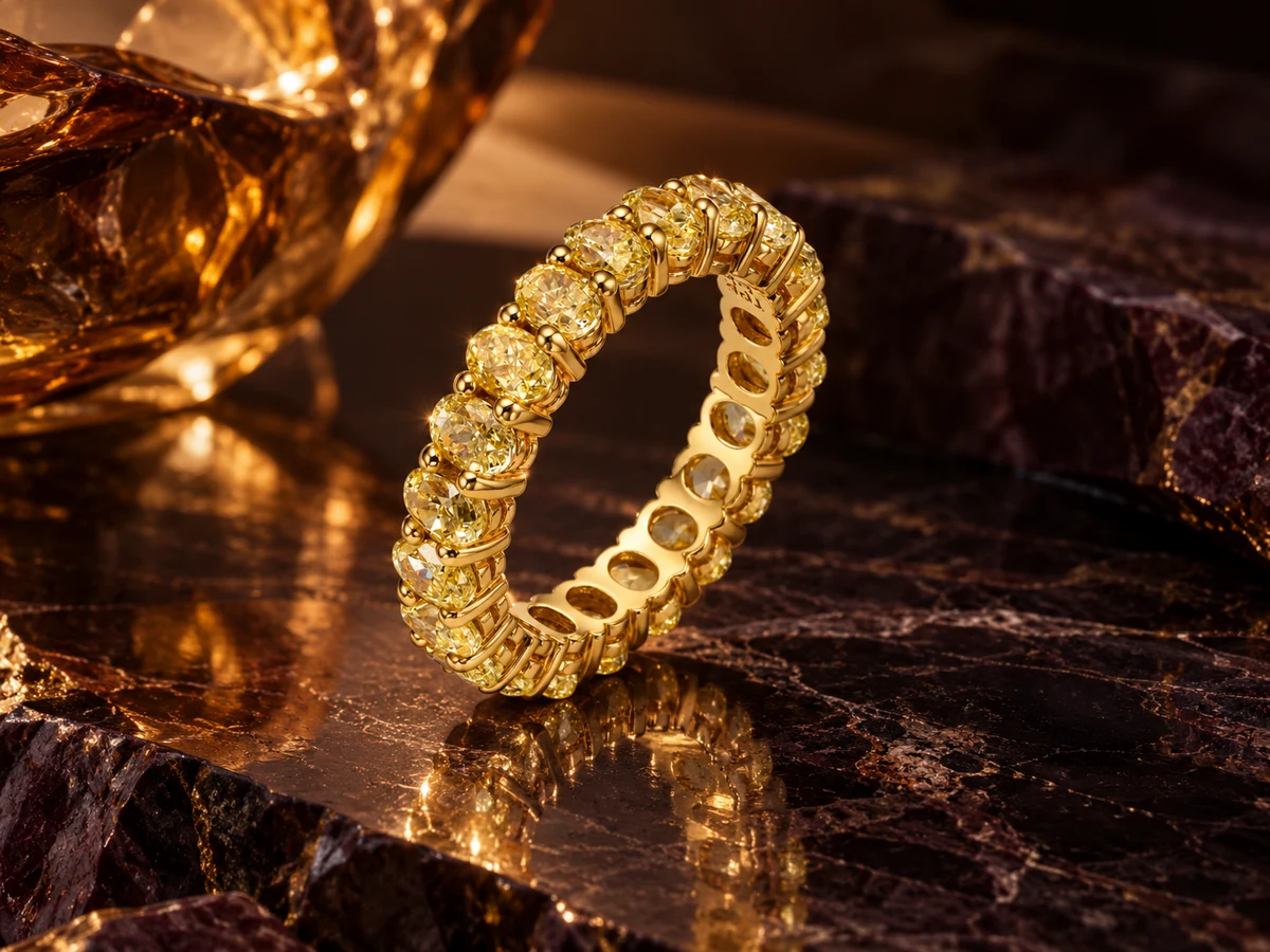VELMÉA COLOR · yellow diamond eternity ring design concept / イエローダイヤモンドリングのデザインイメージ